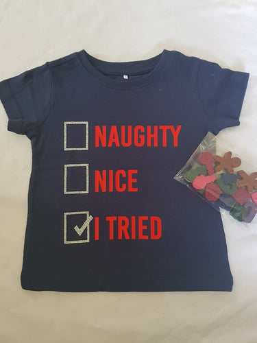 Naughty, Nice, I tried Tee